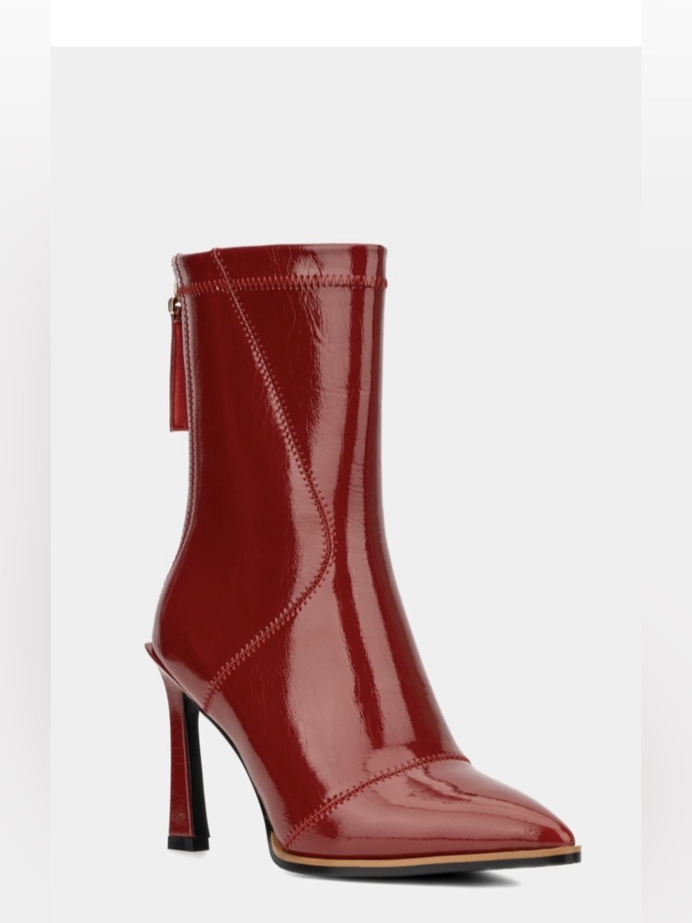 👢❤️ NEW W/Box Gabrielle Union Xiomara Red Patent Pointed Toe Booties Size 9
